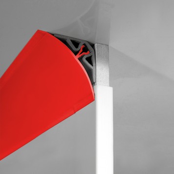 Anglerond rouge profilés mâle femelle pour-arrondir les angles avec support
