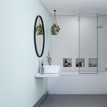 Panneau mural décoratif intérieur PVC Satiné Bleu "Breeze" Altro Whiterock Satins pour salle de bains 3