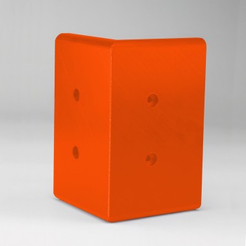 Angle externe pour lisse de protection murale PEHD orange