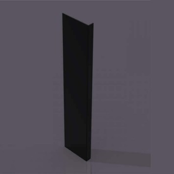 Corniere PVC 115 x 25mm - épaisseur 2,5 mm - Noir