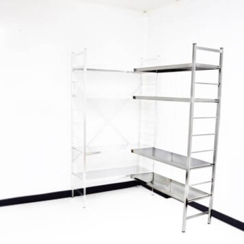 Rayonnage alimentaire 100% Inox 18/10-Angle-Hauteur 2090mm