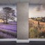 Panneau mural PVC imitation béton brut ou Pierre Sombre sur poteau