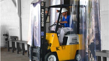 Applications des rideaux a lanieres PVC