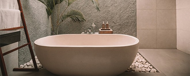 Salle de bain hammam en carrelage