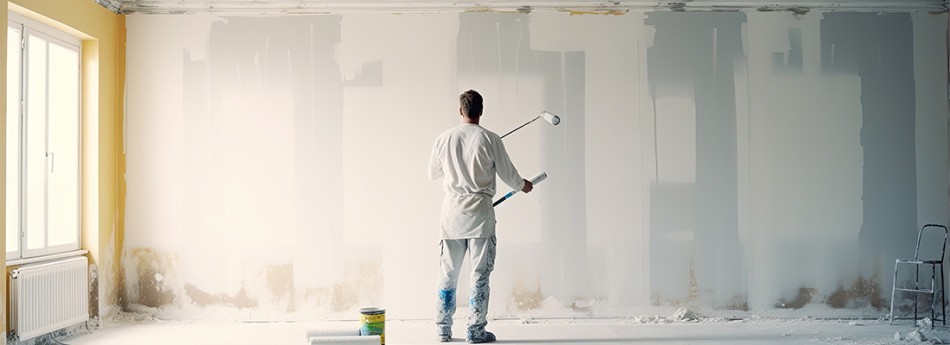 Réflexion pour le revêtement d'un mur blanc