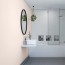 Réalisation paroi salle de bain avec Panneau mural décoratif intérieur PVC Satiné Beige "Blossom" Altro Whiterock Satins