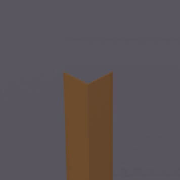Corniere PVC 60 x 60 mm marron (586)