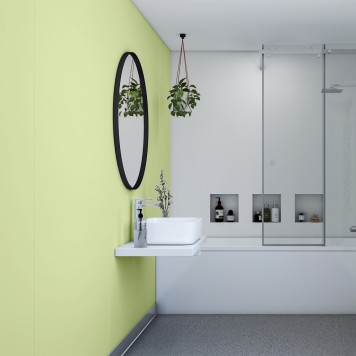 Panneau mural décoratif intérieur PVC Satiné Vert "Orchard" Altro Whiterock Satins pour salle de bains 3